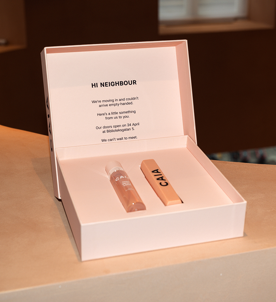 influencer box, PR-box för Caia